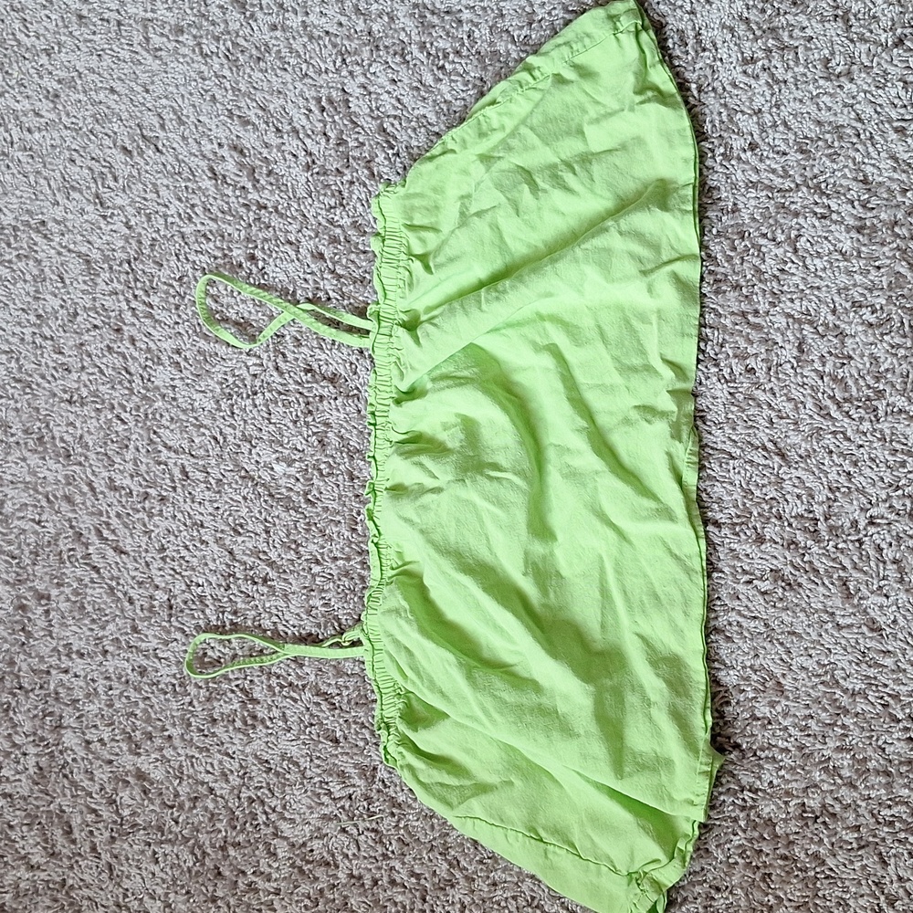 Green Flowy Crop Top